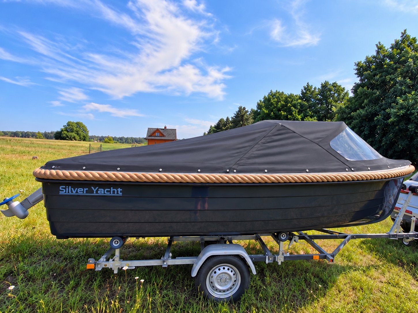 Elektrische boot Silveryacht met trailer, Enlèvement, Comme neuf, Moteur hors-bord, Ancre