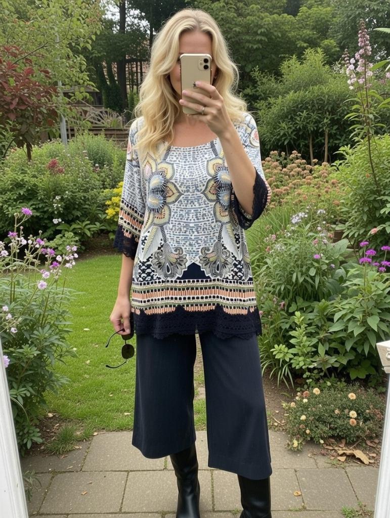 Blouse K-Design xl, Verzenden, Maat 46/48 (XL) of groter, Blauw
