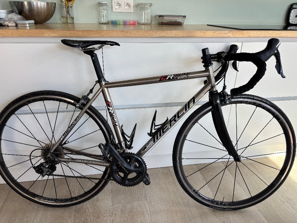 Prachtige racefiets Merlin - zeer goed onderhouden, Fietsen en Brommers, Gebruikt, Velgrem, Overige merken, Titanium