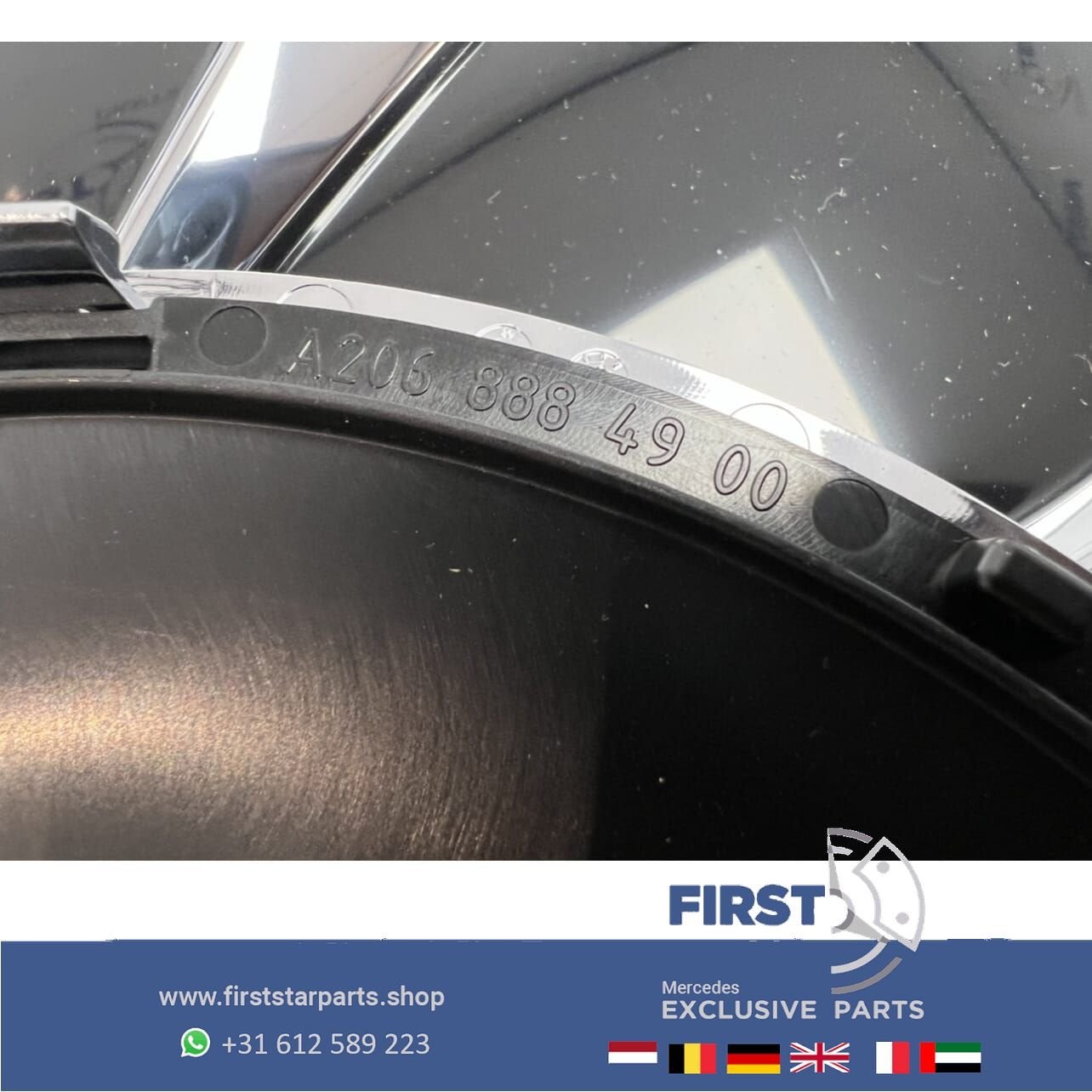 Mercedes W206 AMG STER LOGO GLANS Mercedes C Klasse 2021-202, Gebruikt, -, Ophalen of Verzenden, -