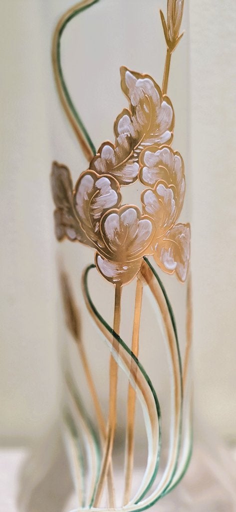 Art nouveau glazen vaas "Legras'", Ophalen of Verzenden
