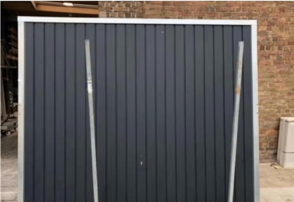 garagepoort kantelpoort manueel GRIJS, Ophalen, Gebruikt