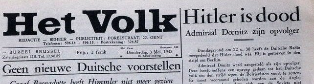 Hitler is dood, krant + foto, Verzenden, Overige soorten, Foto of Poster