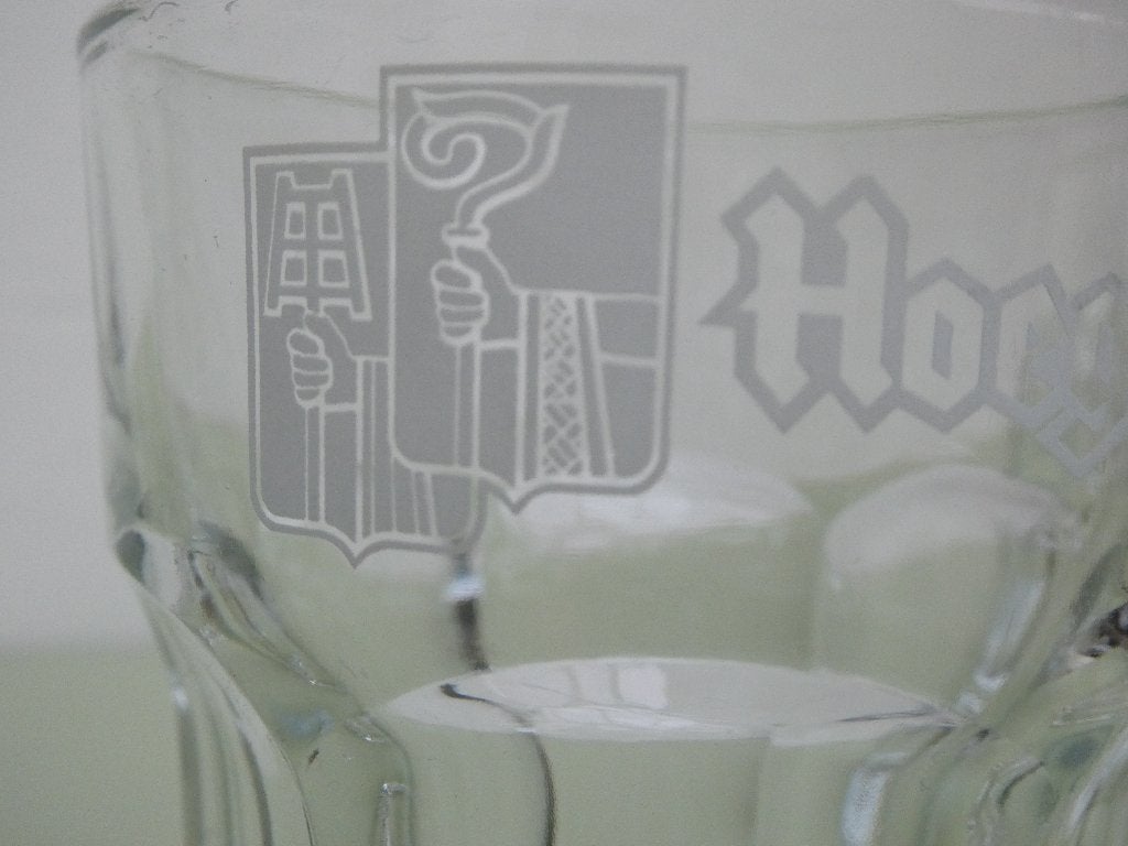 Set Hoegaarden bierglazen met wit doorzichtig logo, Verzamelen, Ophalen of Verzenden, Nieuw, Bierglas