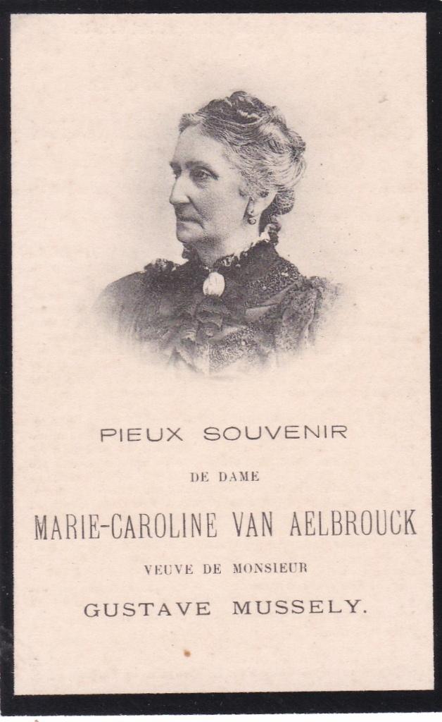 Van Aelbrouck Marie  Sottegem 1831 + 1906, Verzamelen, Bidprentjes en Rouwkaarten, Verzenden, Bidprentje