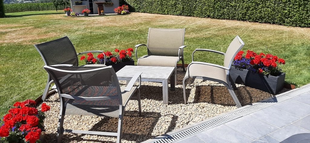 Salon de jardin, Ophalen, 4 zitplaatsen, Gebruikt, Bijzettafel