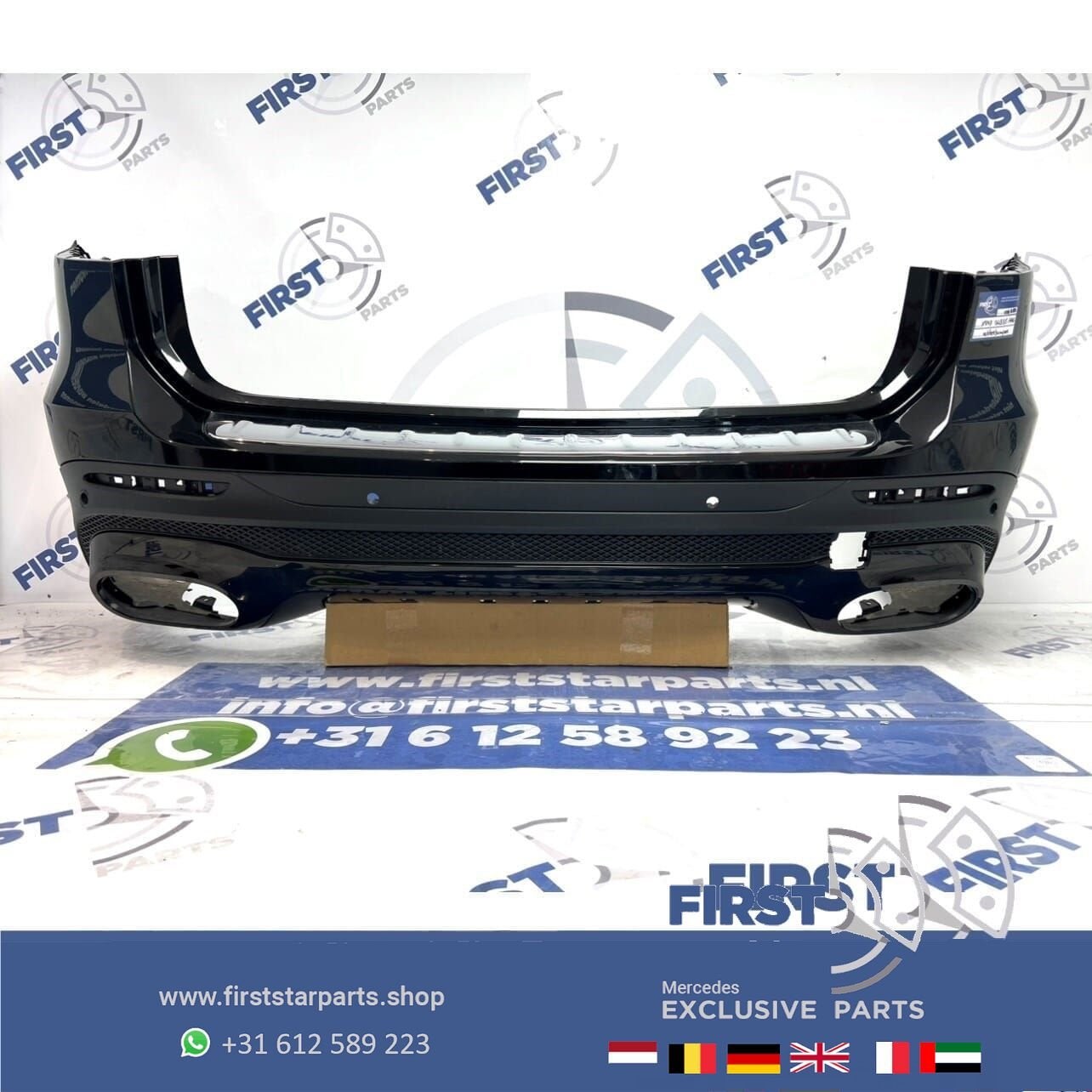 X247 GLB35 AMG ACHTERBUMPER + DIFFUSER ZWART origineel Merce, Gebruikt, -, Ophalen of Verzenden, Achter
