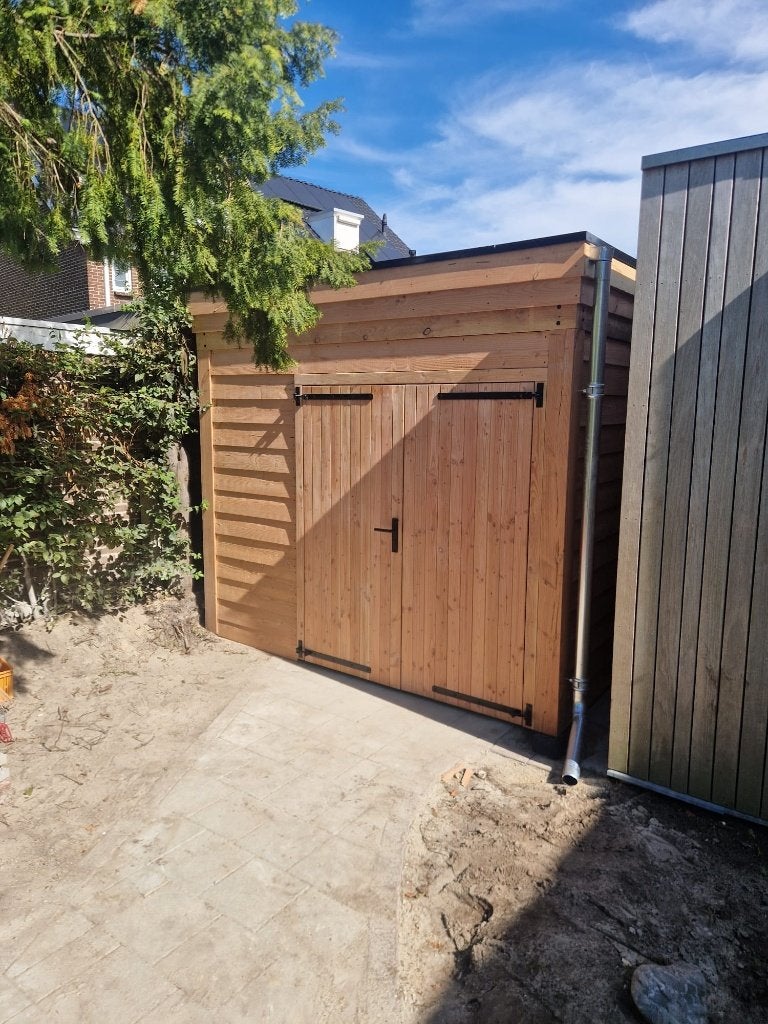 Tuinhuis Douglas op maat | Overkapping | 3D-configurator, Tuin en Terras, Ophalen, Tuinhuis, Nieuw, Met overkapping