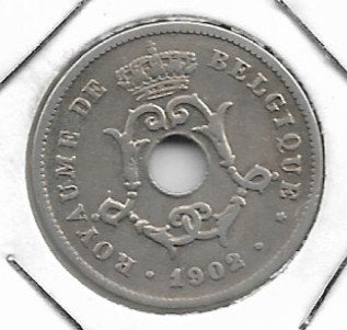 België: OVERSLAG 10 cent 1902FR over 1901 FR (= morin 258 A), Verzenden, Losse munt
