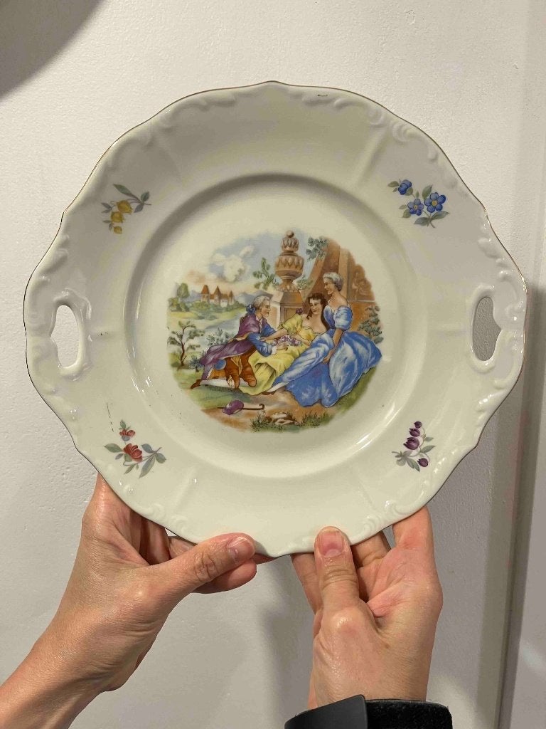 Plat de service en porcelaine de Bavière (Allemagne), Antiquités & Art, Enlèvement ou Envoi