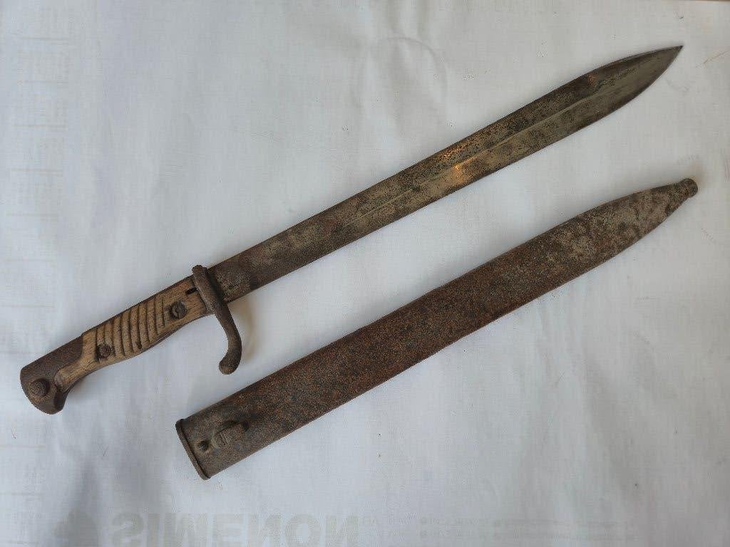 WW1 Duitse S98/05 bajonet, Enlèvement, Armée de terre, Couteau ou Poignard
