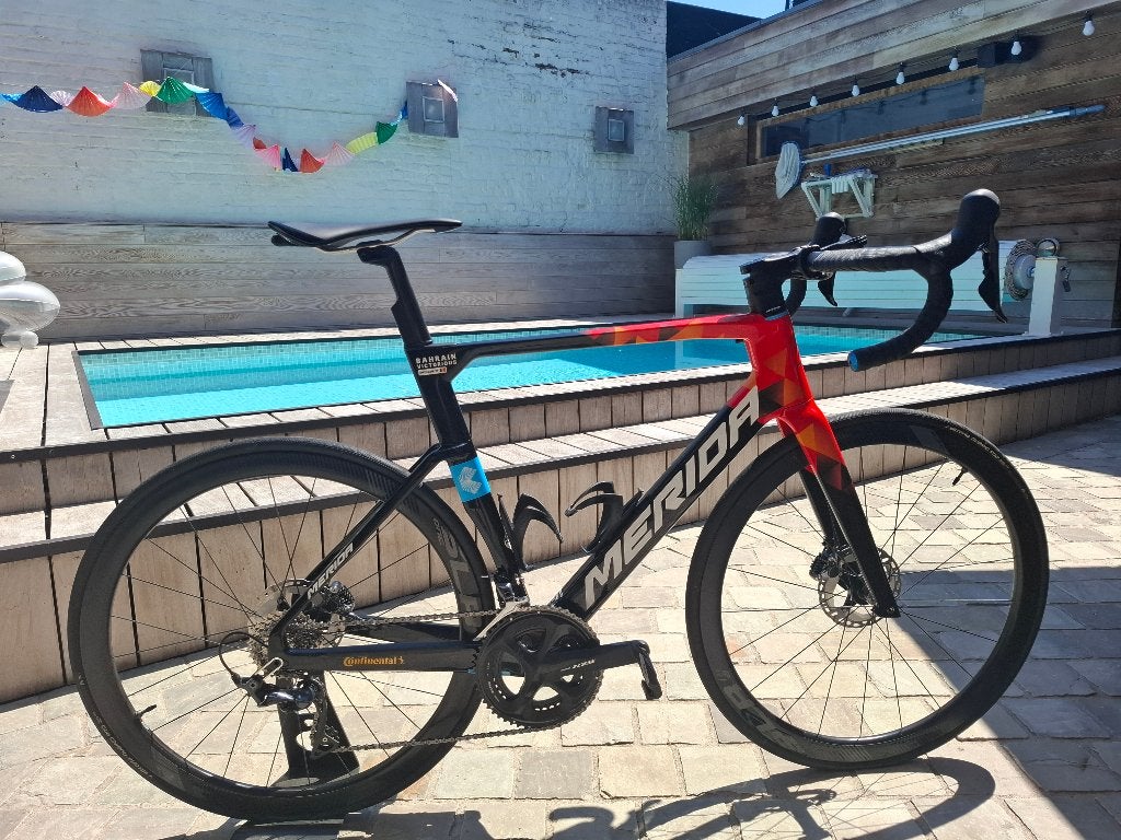 Merida Reacto Bahrain Victorious Team Replica – Maat XL/58, Fietsen en Brommers, Fietsen | Racefietsen, 28 inch, Carbon, Heren