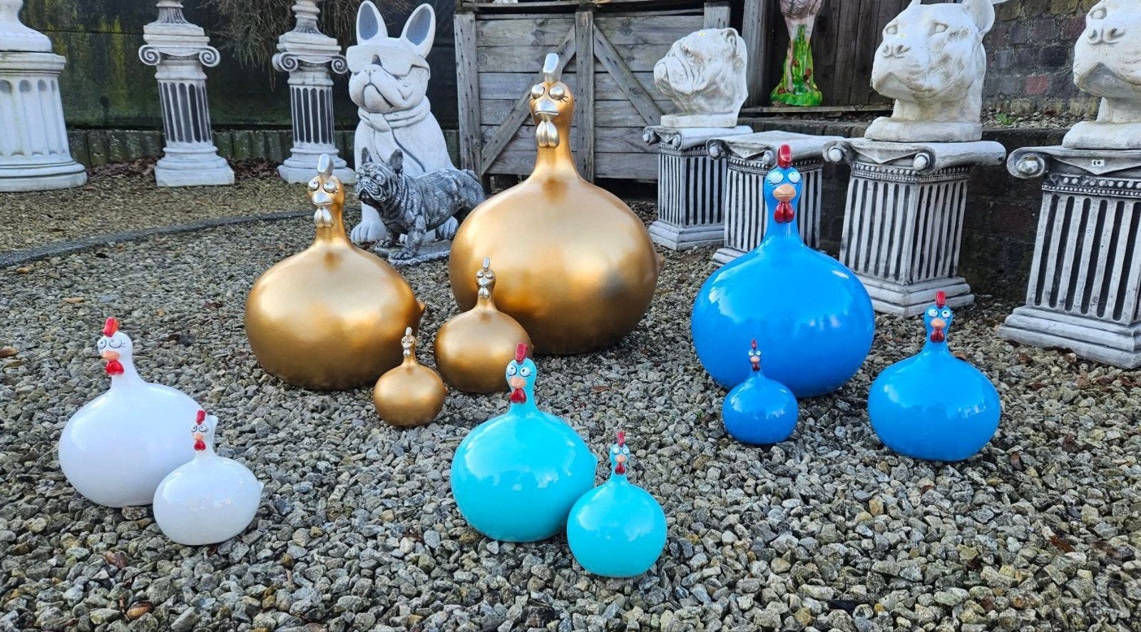 Polyester kippen, verschillende maten, Ophalen, Nieuw, Kunststof, Dierenbeeld