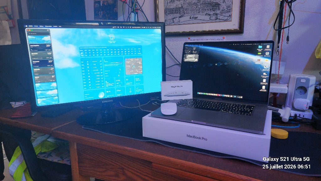 MacBook Pro 16" avec moniteur, MacBook Pro, 16 pouces, Enlèvement, Utilisé
