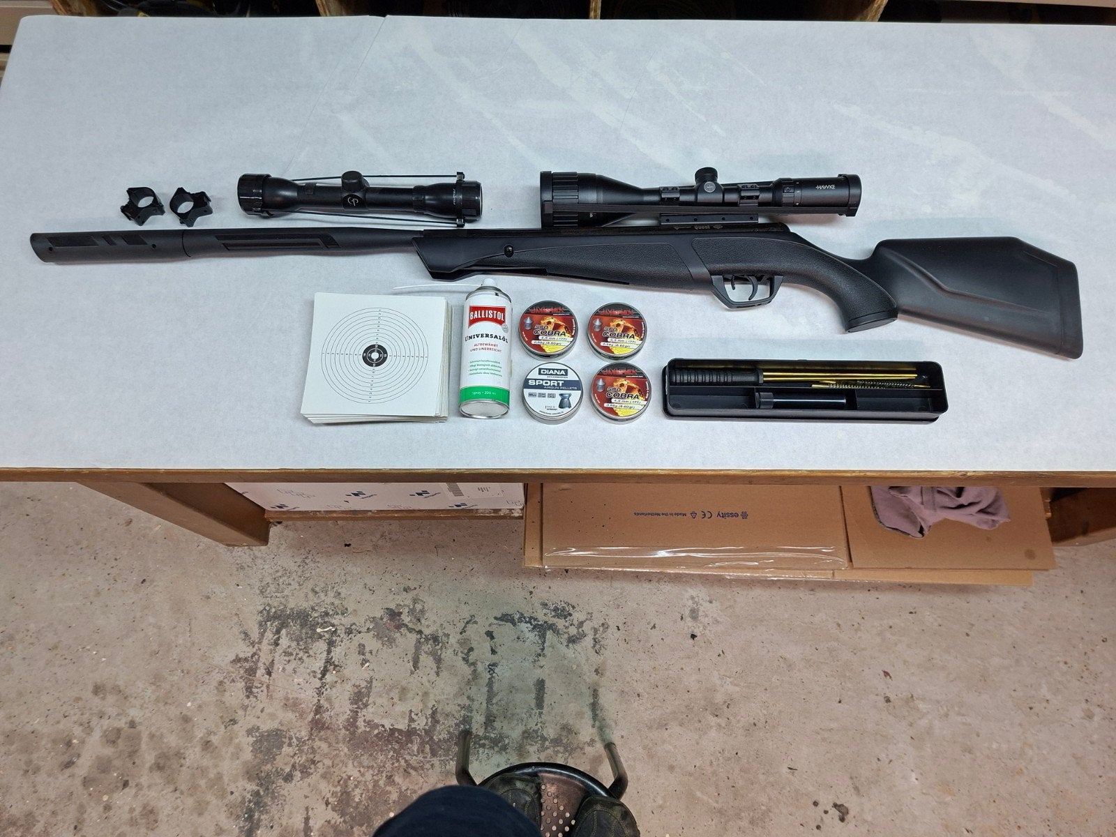 Luchtbuks Crosman Quest 4,5mm, Ophalen, Zo goed als nieuw