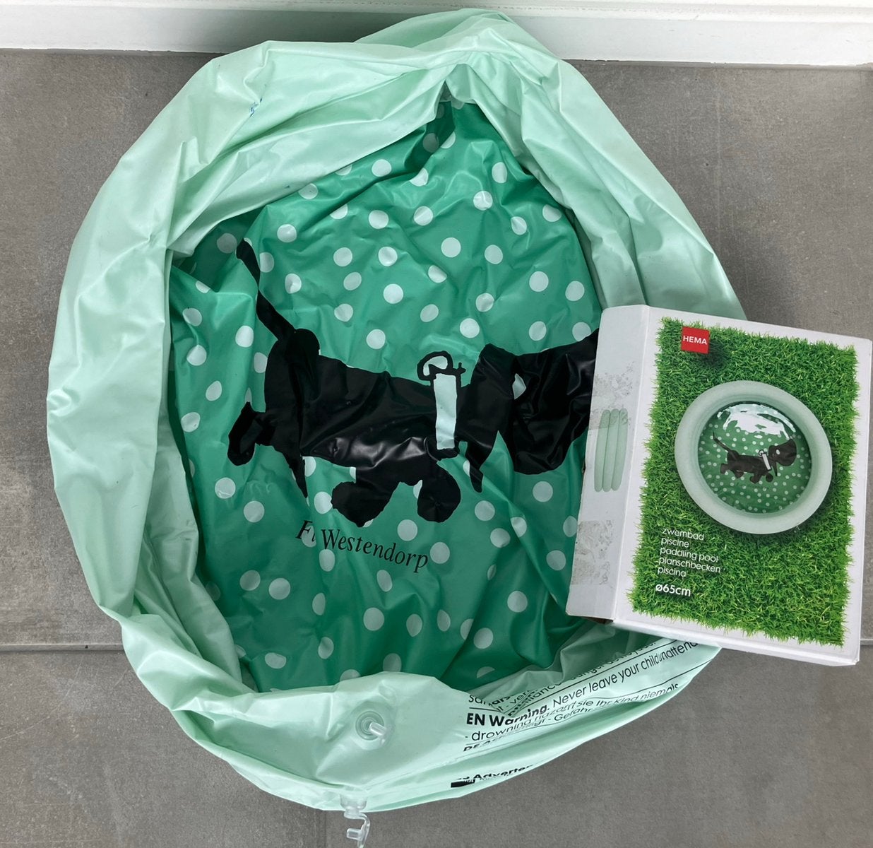 Hema zwembadje Takkie groen 65 cm diameter, Enlèvement, Comme neuf