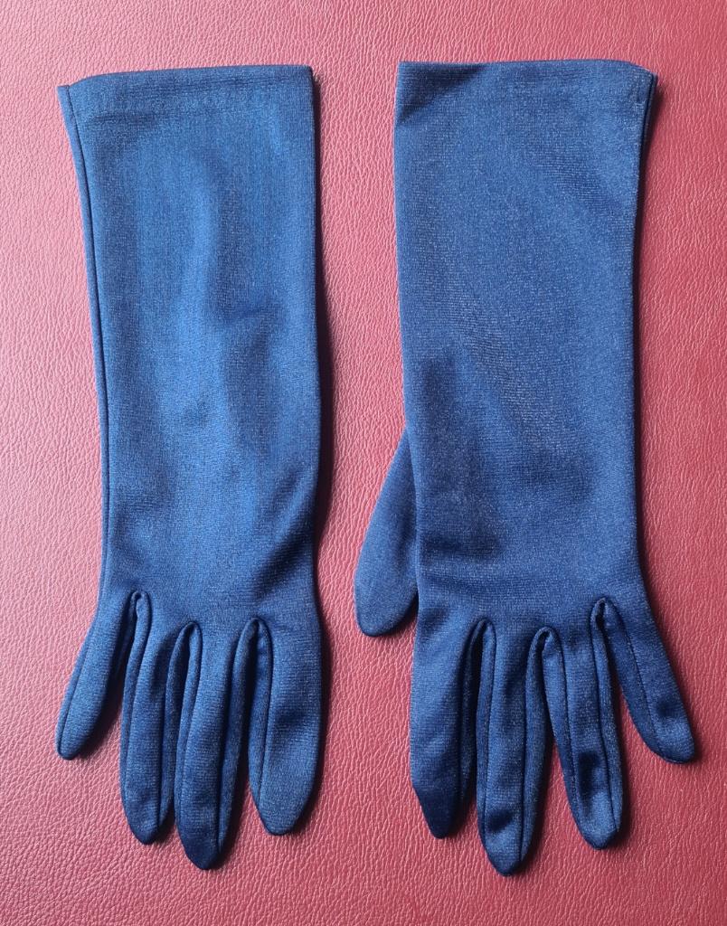 Ceremonie handschoenen (blauw) - M, Ophalen of Verzenden, Zo goed als nieuw, Maat 38/40 (M), Handschoenen