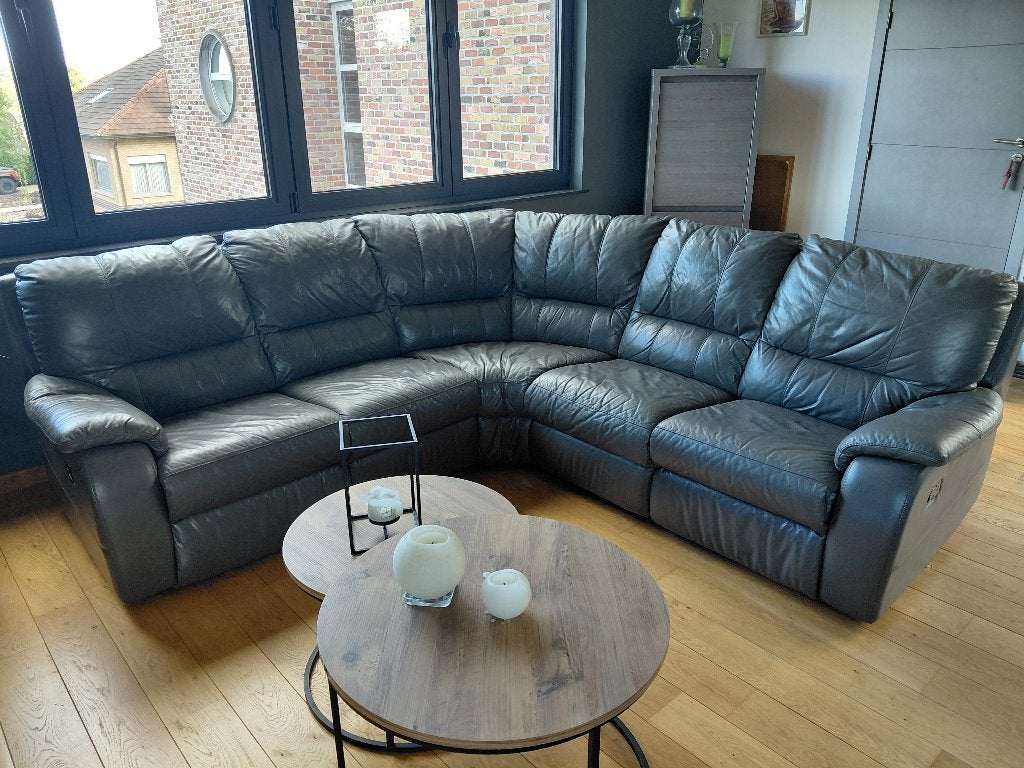 Hoeksalon, Huis en Inrichting, Ophalen, Gebruikt, Leer