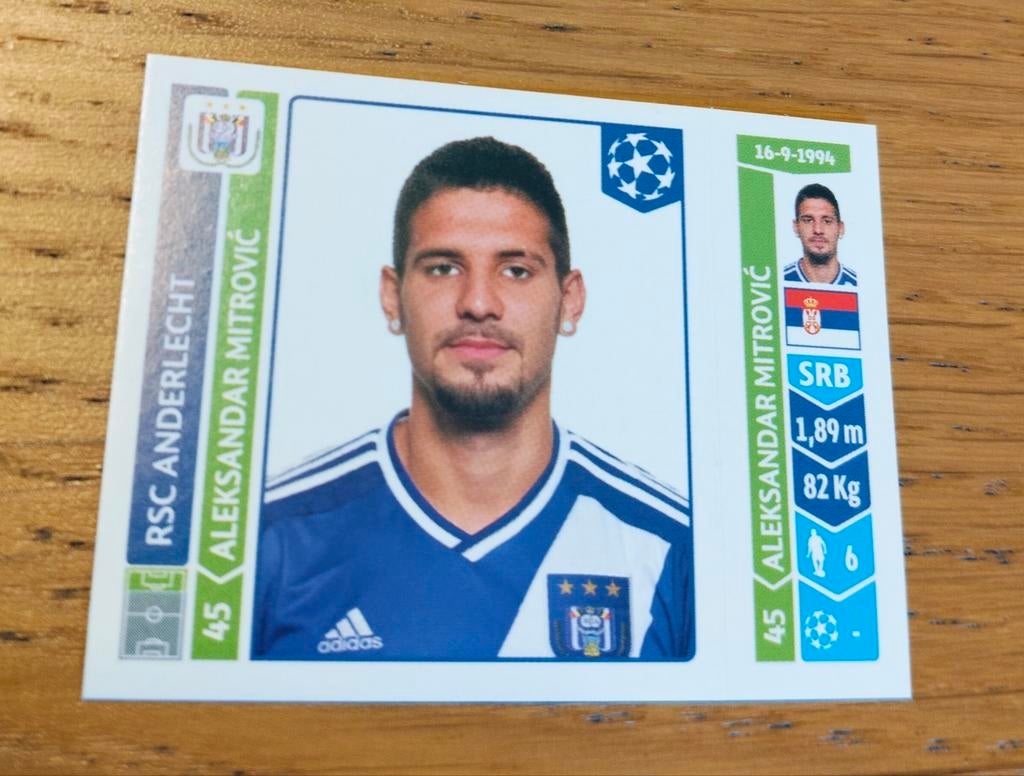 Panini sticker CL Alexandar Mitrovic Anderlecht, Enlèvement ou Envoi, Autocollant