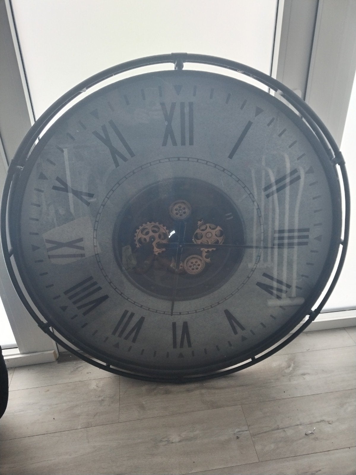 wandklok, Huis en Inrichting, Ophalen, Analoog, Industrieel, Zwart