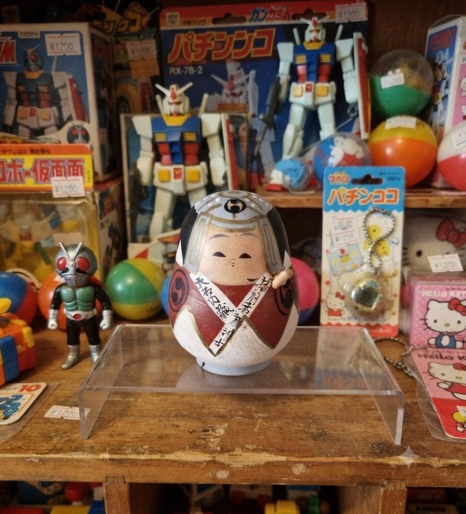 Kokeshi Okiagari-Koboshi d'époque, Antiquités & Art, Enlèvement ou Envoi, Japon, Bois, Poupée