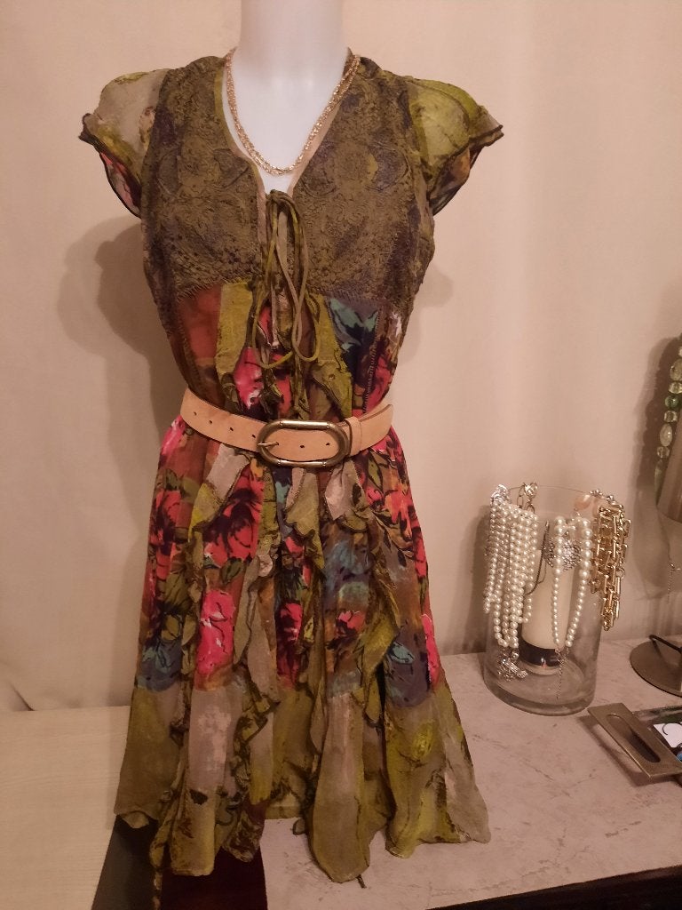Didi leuke jurk met volants, Kleding | Dames, Maat 38/40 (M), Meerkleurig, Didi, Ophalen of Verzenden