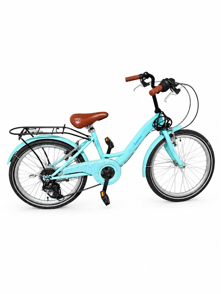 Vélo enfant Amazone turquoise 10 pouces 6 vitesses Shimano, Enlèvement, Comme neuf, 16 à 20 pouces
