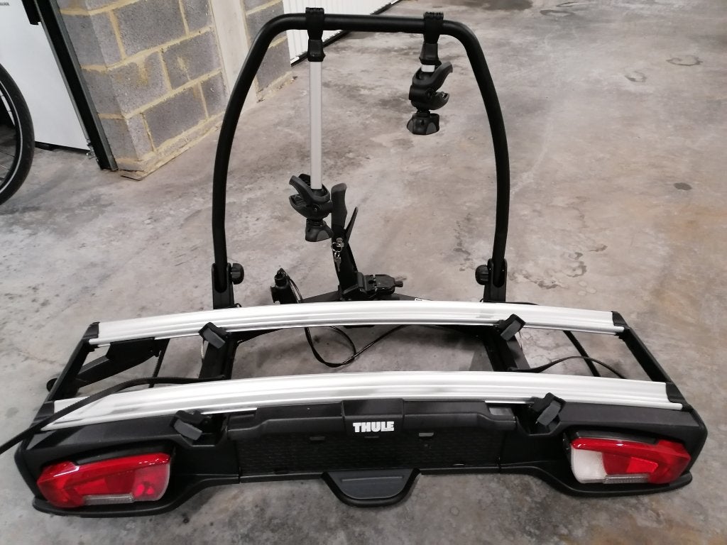 Porte-vélos Thule VeloSpace XT 938 pour 2 vélos électriques, Support d'attelage, Comme neuf, Enlèvement, 2 vélos