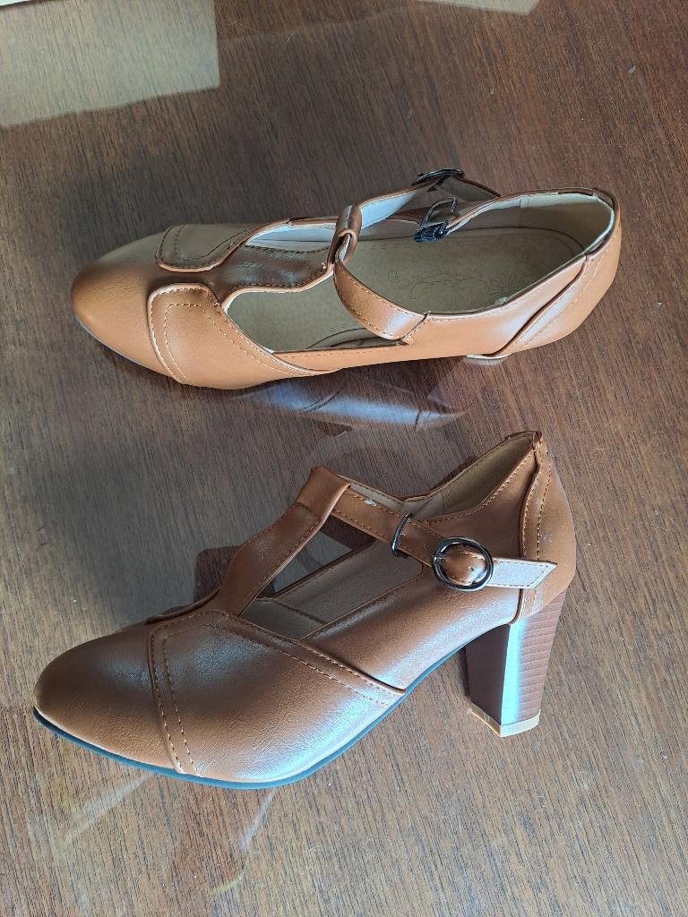 Damesschoenen, cognac bruin, maat 39, Vêtements | Femmes, Chaussures, Brun, Enlèvement, Chaussures de danse, Neuf