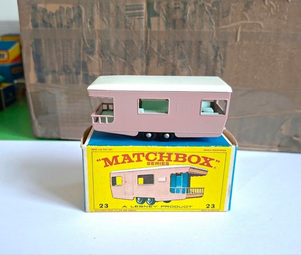 Matchbox 23 trailer caravan, Verzenden, Matchbox