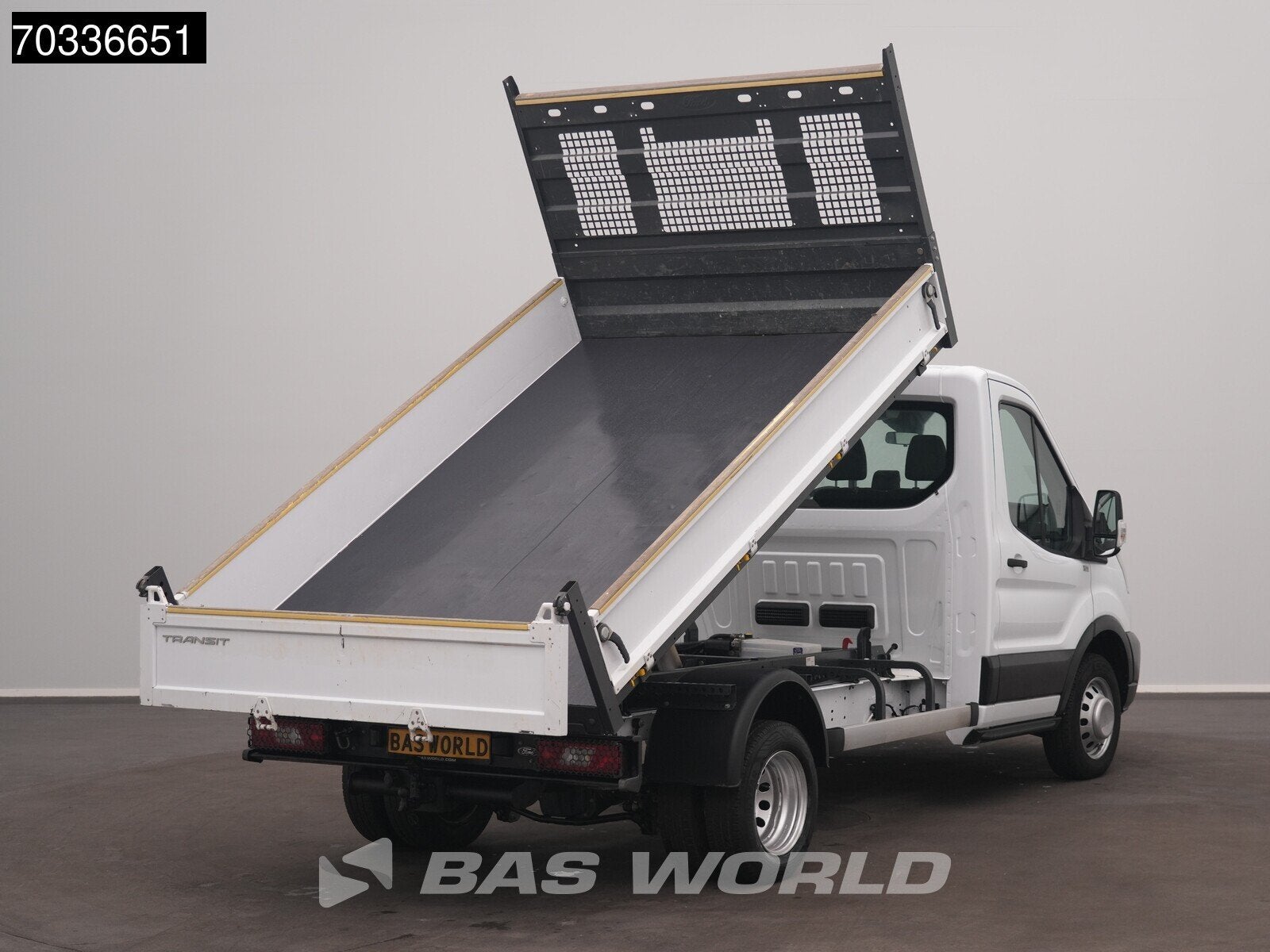 Ford Transit 165pk Kipper Dubbellucht 3,5t Trekhaak Airco Ca, Stof, 4 cilinders, Wit, Bedrijf