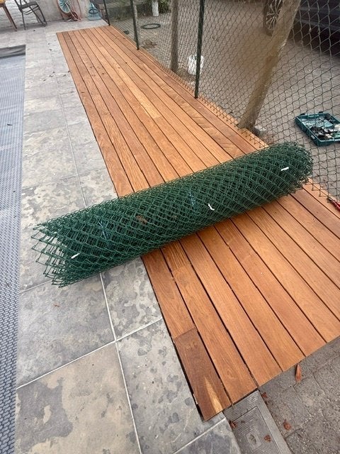 groene tuinafsluiting vierkant geweven en pvc weeflint, Tuin en Terras, Ophalen, Zo goed als nieuw, 10 tot 20 meter, Draad