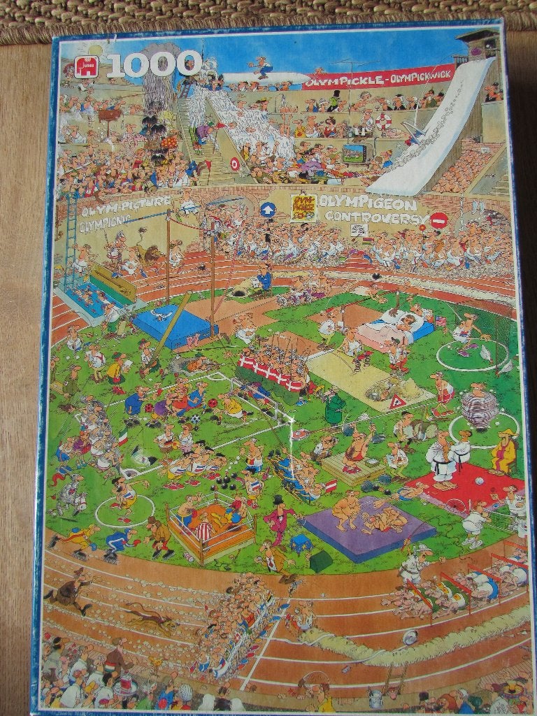 Puzzel Jan van Haasteren: Olympische Spelen, Ophalen, 500 t/m 1500 stukjes, Gebruikt, Legpuzzel