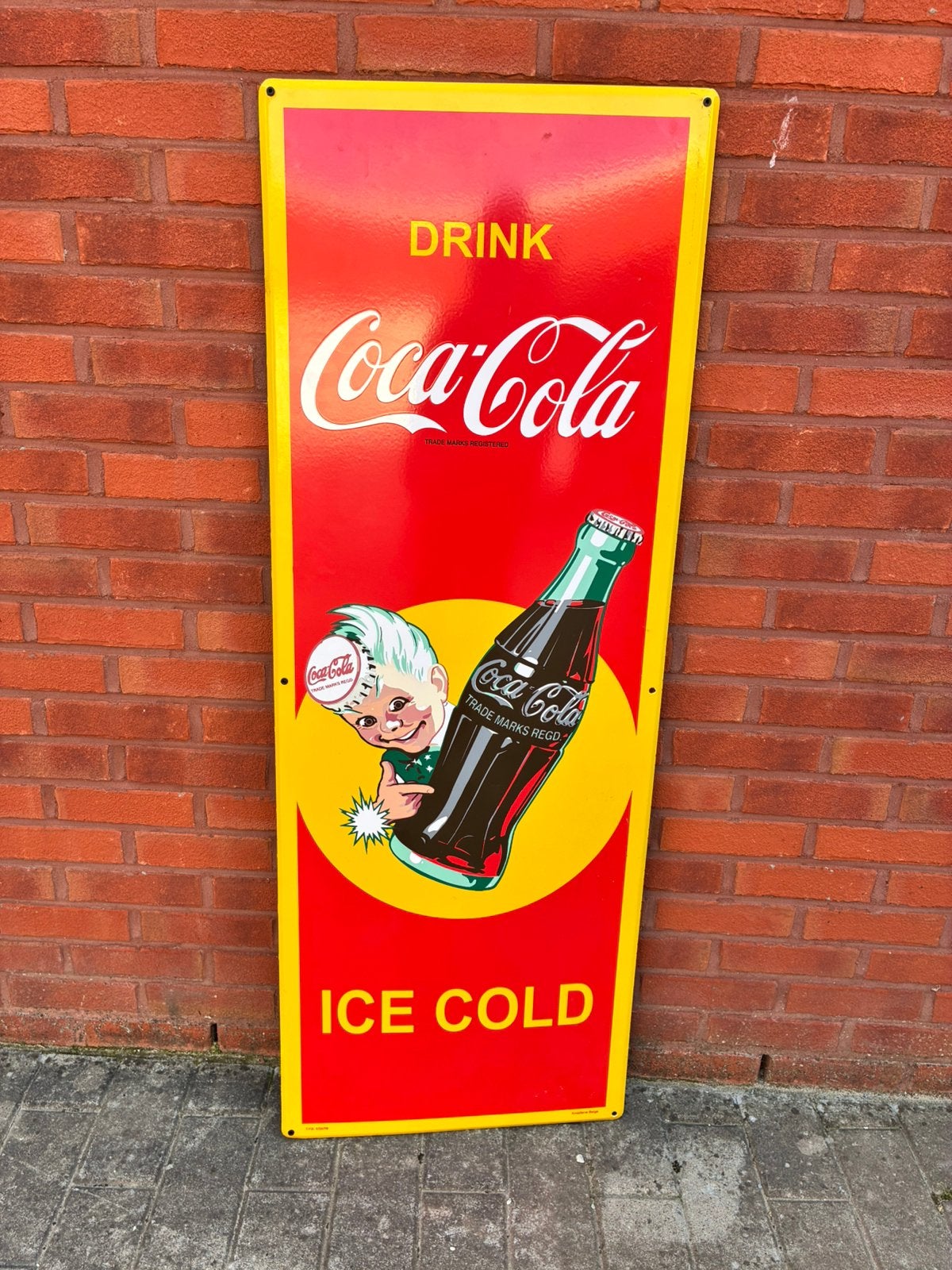 Emaille Coca-Cola, Verzamelen, Ophalen, Zo goed als nieuw, Reclamebord