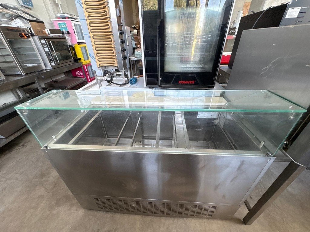 VITRINES RÉFRIGÉRÉE PROFESSIONNELLE EN INOX, Ophalen of Verzenden, Gebruikt, Inox Meubilair