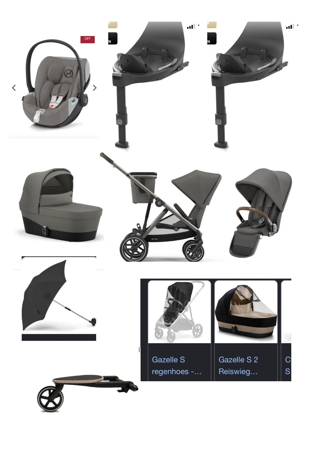 Complete cybex set, Kinderen en Baby's, Kinderwagens en Combinaties, Gebruikt, Duowagen, Combiwagen, Ophalen