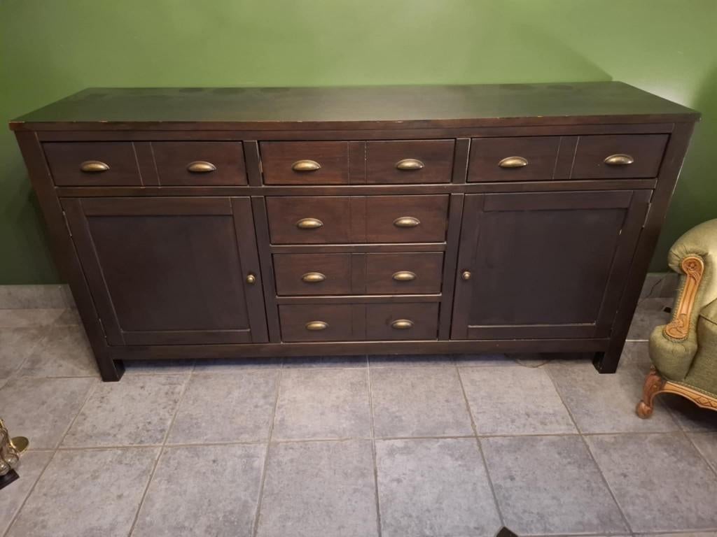 Buffet et petit meuble assorti, Maison & Meubles, Avec tiroir(s), 25 à 50 cm, Meuble en bois peint, peut être décapé, Moins de 100 cm