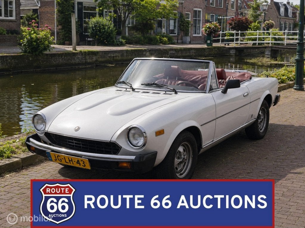 Fiat 124 Spider | 1979 | Route 66 Auctions, Auto's, Zwart, Bedrijf, Handgeschakeld, Overige carrosserie