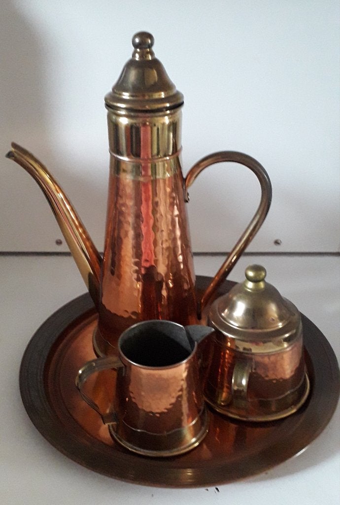 Set in koper, Antiquités & Art, Antiquités | Bronze & Cuivre, Enlèvement ou Envoi, Cuivre