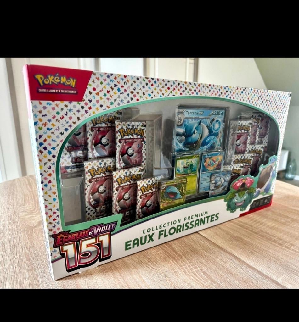 COFFRET COLLECTION PREMIUM FR POKEMON EAUX FLORISSANTES 151, Hobby & Loisirs créatifs, Envoi