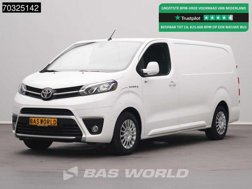 Toyota ProAce Electric 136pk Long Range 75kWh 345km WLTP L3H, Auto's, Bestelwagens en Lichte vracht, Stof, Gebruikt, 136 pk, Wit