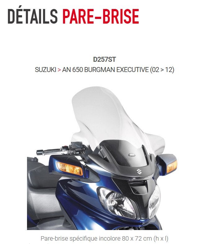 Nieuw Suzuki Burgman windscherm Givi D257ST, Motoren, Ophalen, Nieuw
