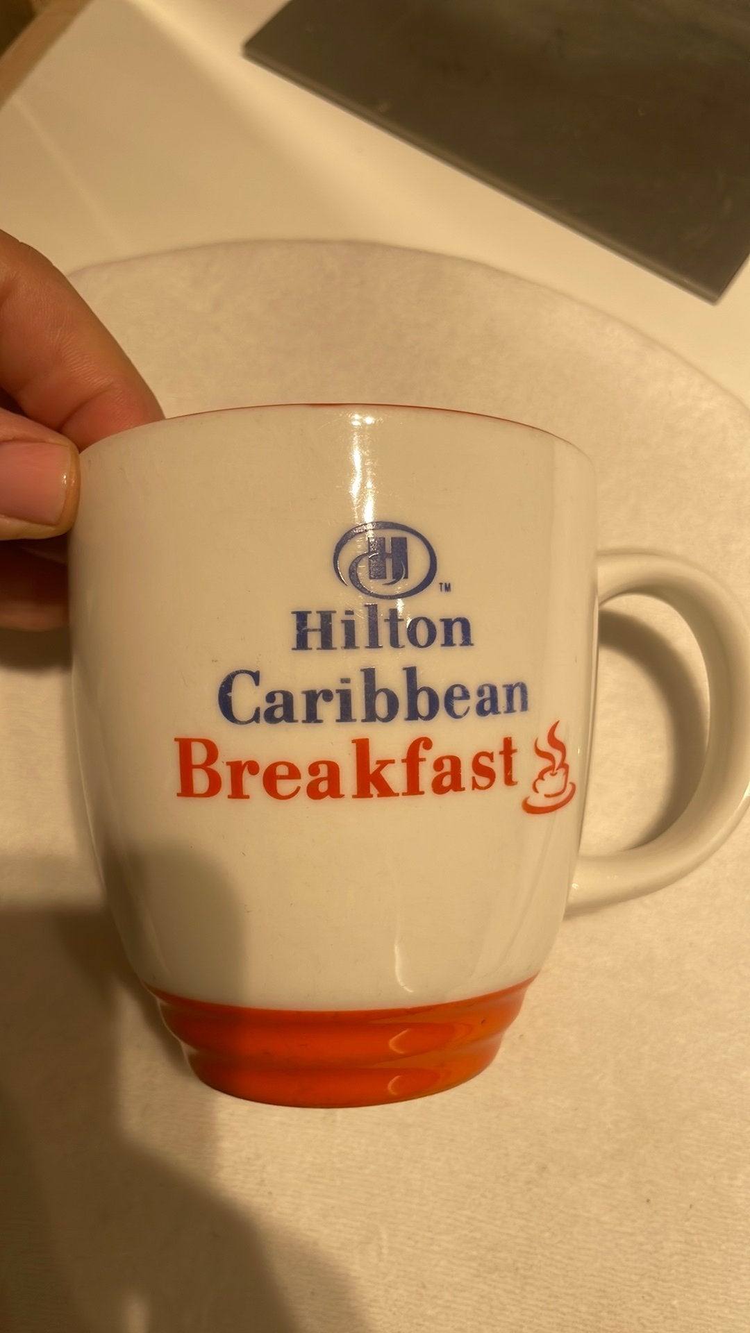 Mug Hilton Firenze en porcelaine fine, Couverts individuels, Enlèvement ou Envoi, Utilisé, Autres marques