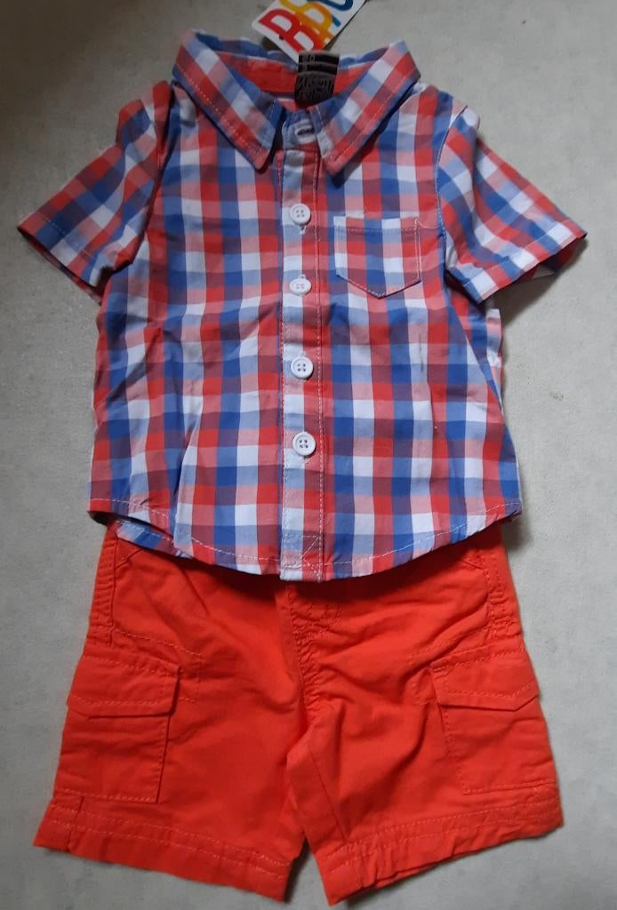 Hemd, T-shirt en short maat 60 Nieuw, Enlèvement ou Envoi, Neuf, Garçon, Pantalon