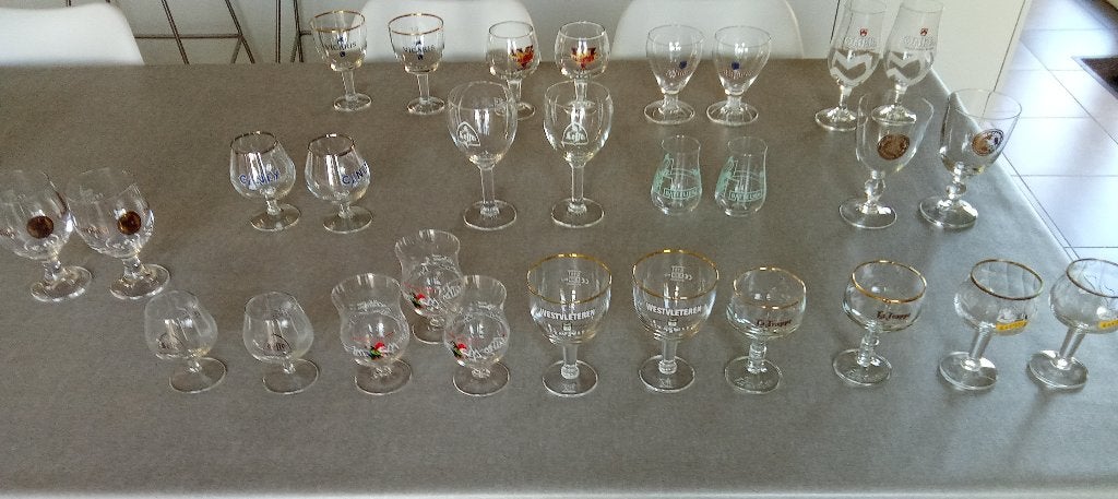 Verzameling van 37 degustatie bierglazen, Enlèvement, Comme neuf, Verre ou Verres, Autres marques