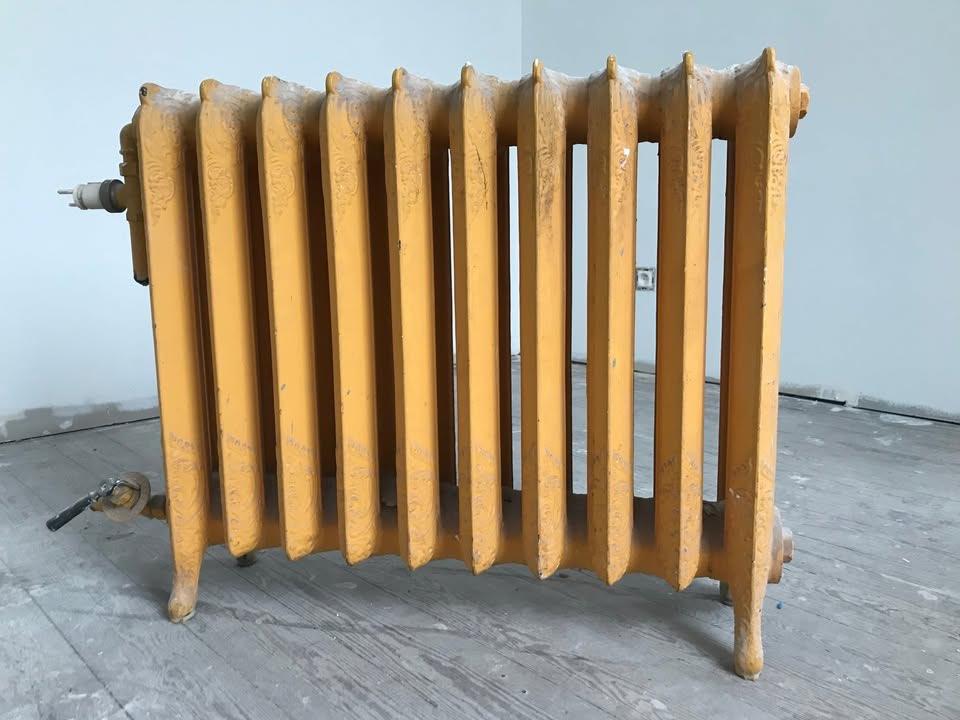 Ancien radiateur en fonte, décoration florale Art Déco, Bricolage & Construction, Chauffage & Radiateurs, Enlèvement, Utilisé