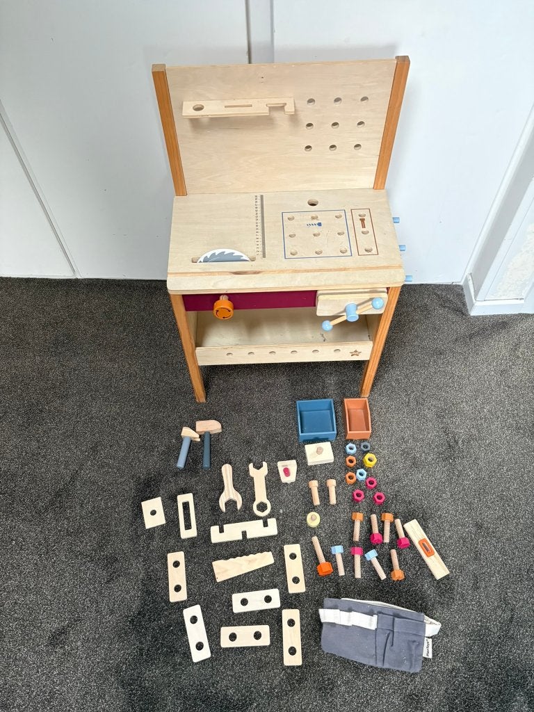Werktafel kid's concept hout met toebehoren, Ophalen, Zo goed als nieuw, Meubelstuk of Keukentje