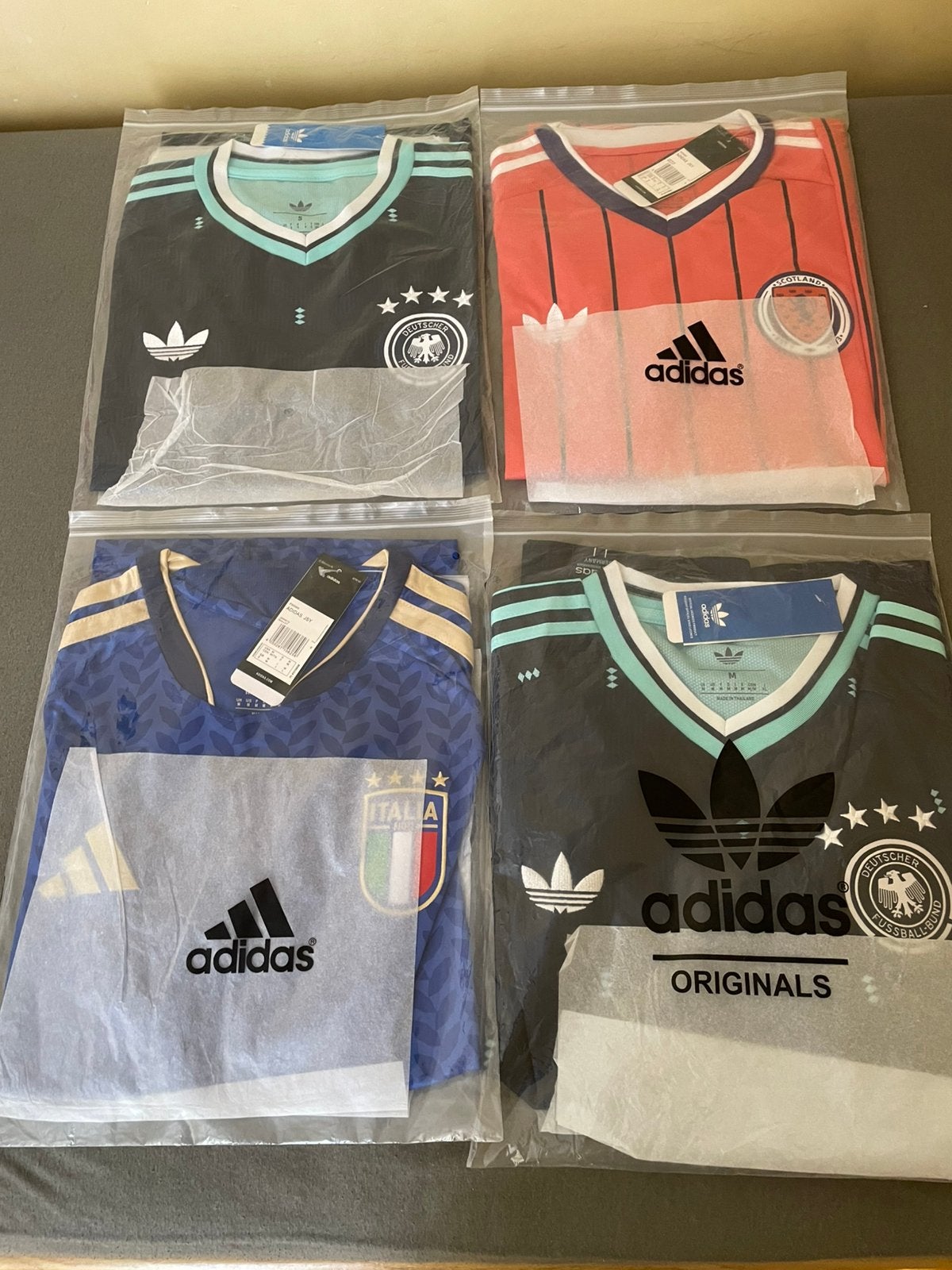 4 maillot Allemagne, Italie, Ecosse 2026 60€ les 4 prix fixe, Enlèvement ou Envoi, Neuf