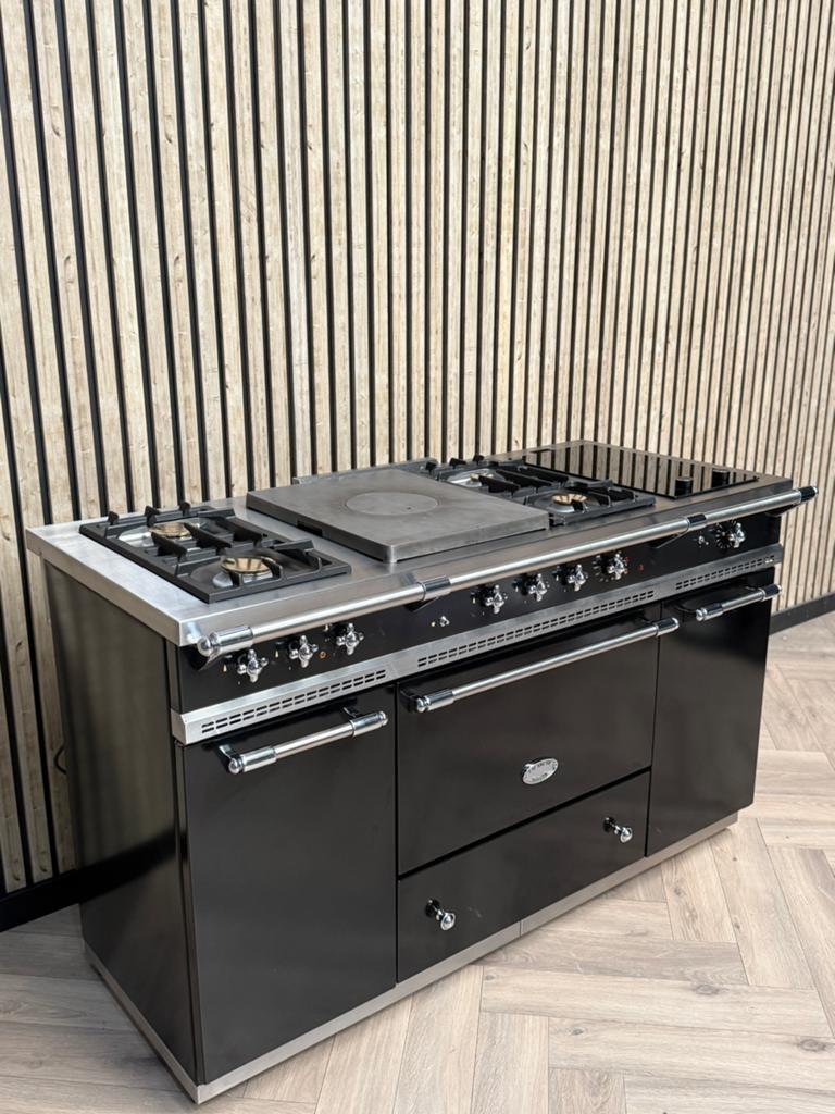 Lacanche de luxe noire 150cm Gaz + air chaud, Enlèvement ou Envoi, Gril, Électrique
