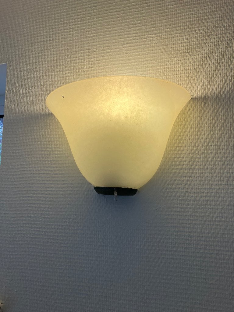 Plafond en wand lampen, Ophalen, Gebruikt, Glas, Art nouveau
